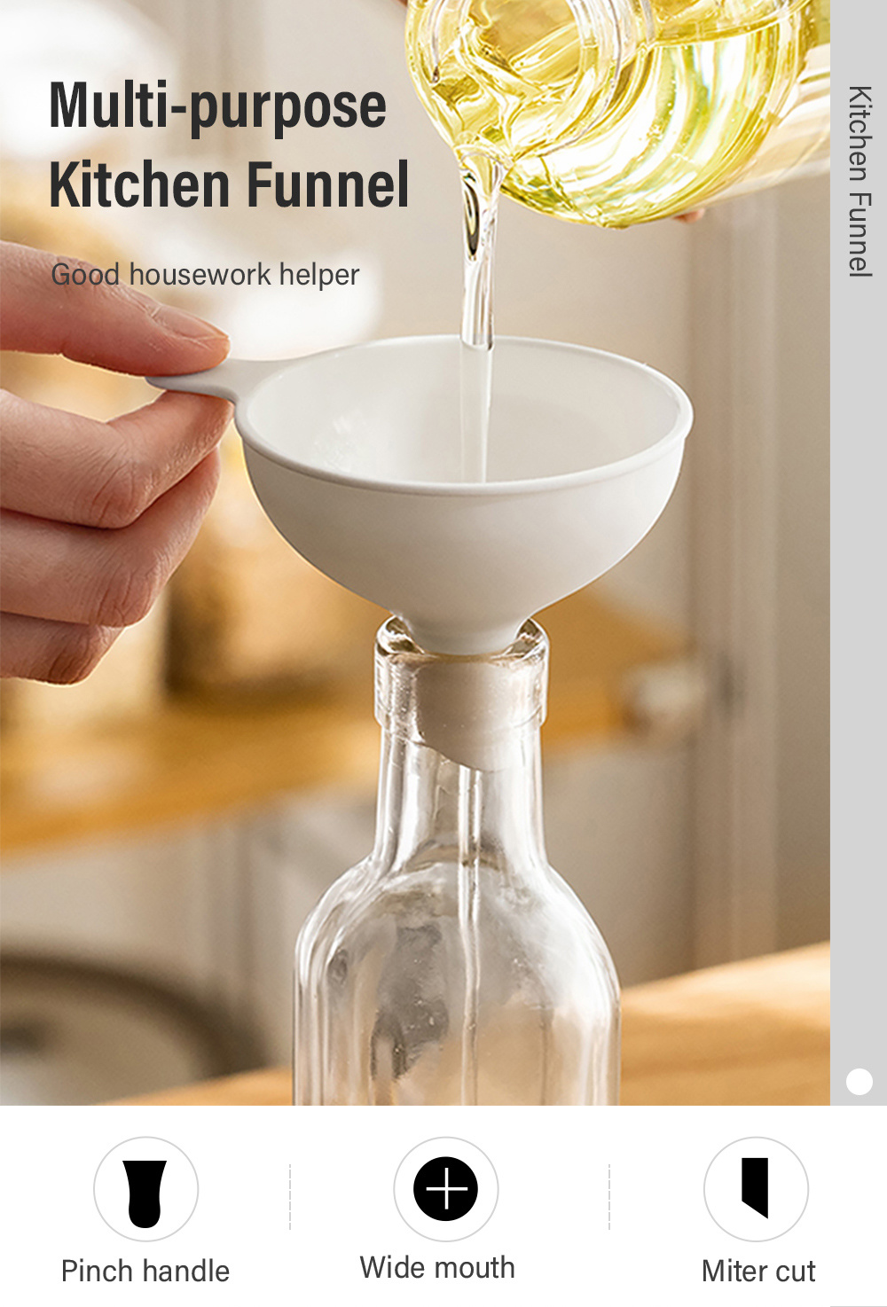 Kitchen Funnel Oil Water Spices-1-1